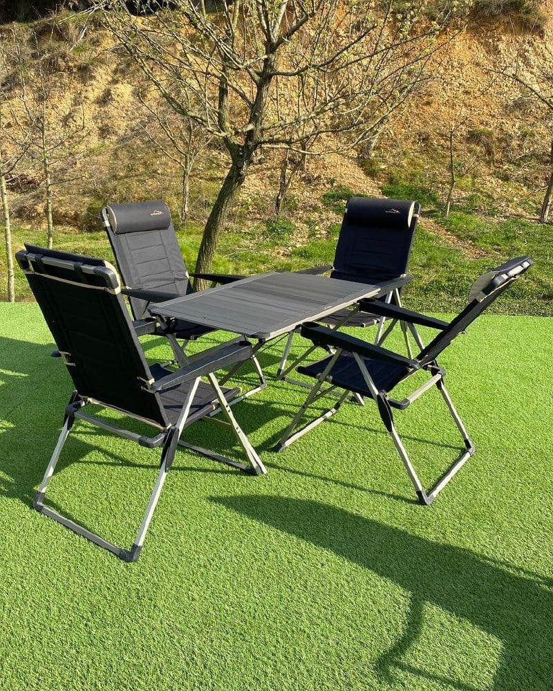 Nurgaz XXL Masa + 4 Lux Sandalye Set